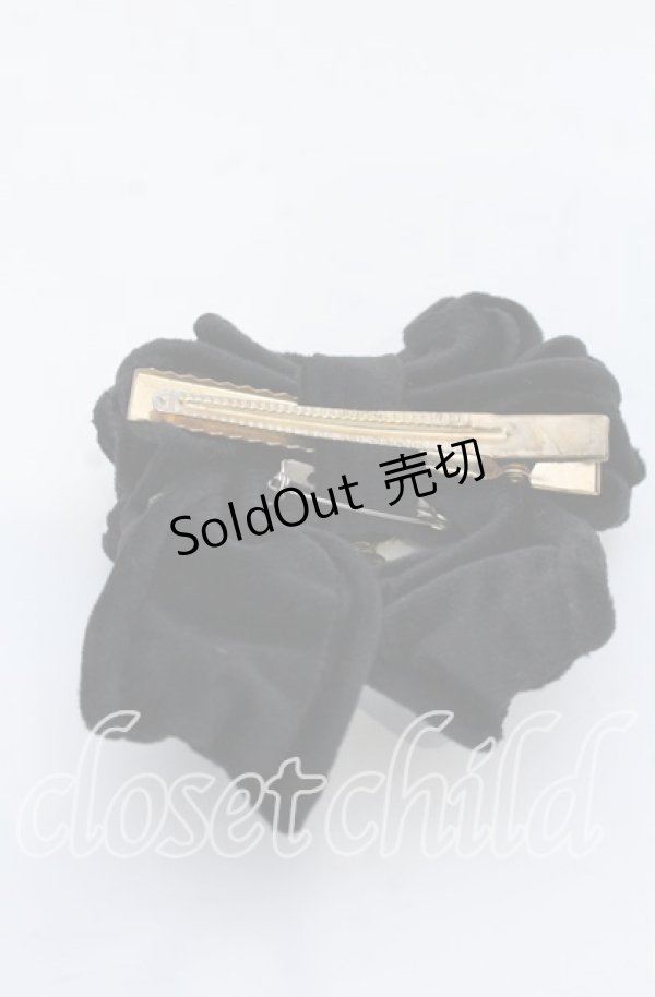 画像2: Hoshibako Works / ラッピングリボン　ブローチ/クリップ  クロ O-25-12-07-097-LO-AC-OW-OS (2)