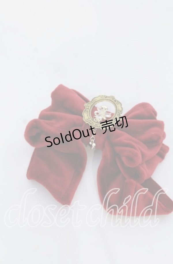 画像1: Hoshibako Works / ラッピングリボン　ブローチ/クリップ  ワイン O-25-12-07-098-LO-AC-OW-OS (1)