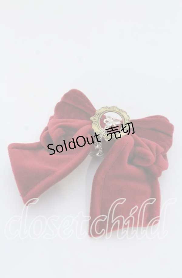 画像1: Hoshibako Works / ラッピングリボン　ブローチ/クリップ  ワイン O-25-12-07-099-LO-AC-OW-OS (1)