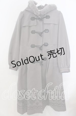 画像: axes femme / パネル刺繍ダッフルコート Ｌ グレー O-25-12-07-018-AX-CO-IG-OS