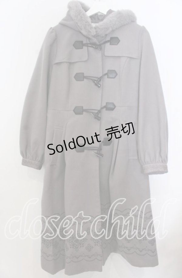 画像1: axes femme / パネル刺繍ダッフルコート Ｌ グレー O-25-12-07-018-AX-CO-IG-OS (1)