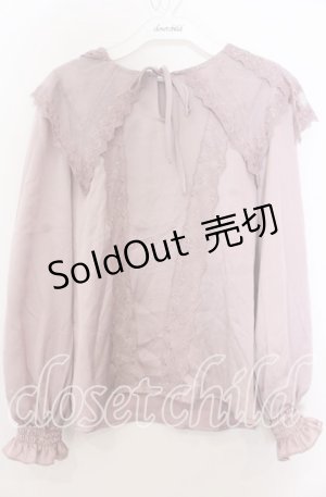 画像: axes femme POETIQUE / レースセーラー襟ブラウス Ｍ ピンク O-25-12-07-023-AX-BL-IG-OS