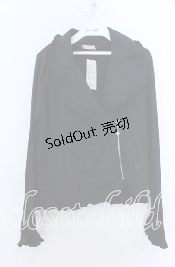 画像1: axes femme / カット素材ライダース Ｍ クロ O-25-12-07-034-AX-JA-IG-OS (1)