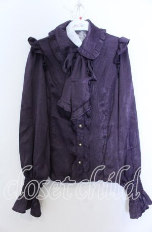 画像: axes femme kawaii / ヴィンテージサテンブラウス Ｍ パープル O-25-12-07-035-AX-BL-IG-OS