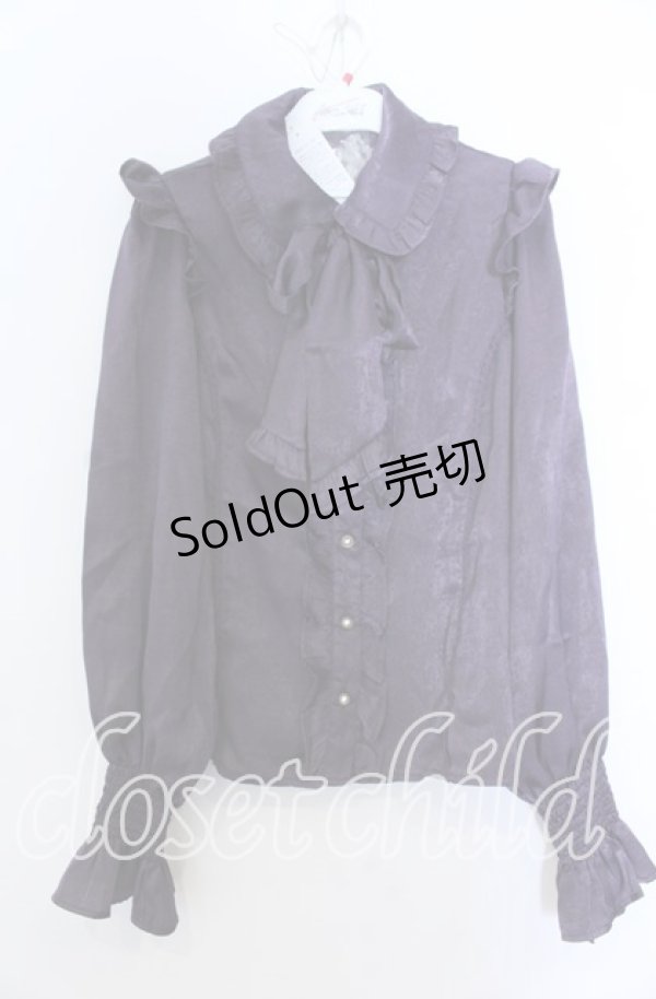 画像1: axes femme Kawaii / ヴィンテージサテンブラウス Ｍ パープル O-25-12-07-035-AX-BL-IG-OS (1)
