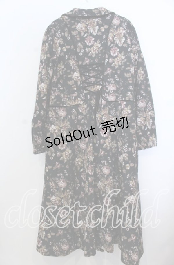 画像2: axes femme / ゴブラン柄コート Ｍ クロ O-25-12-07-039-AX-CO-IG-OS (2)