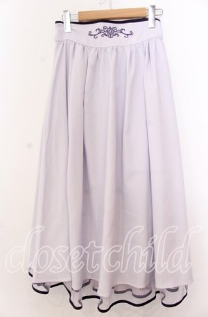 画像: axes femme POETIQUE / 刺繍使いバッスルスカート Ｍ ラベンダー O-25-12-07-045-AX-SK-IG-OS