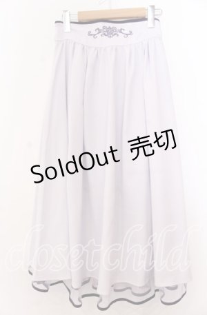 画像: axes femme POETIQUE / 刺繍使いバッスルスカート Ｍ ラベンダー O-25-12-07-045-AX-SK-IG-OS