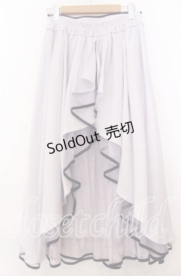 画像2: axes femme POETIQUE / 刺繍使いバッスルスカート Ｍ ラベンダー O-25-12-07-045-AX-SK-IG-OS (2)