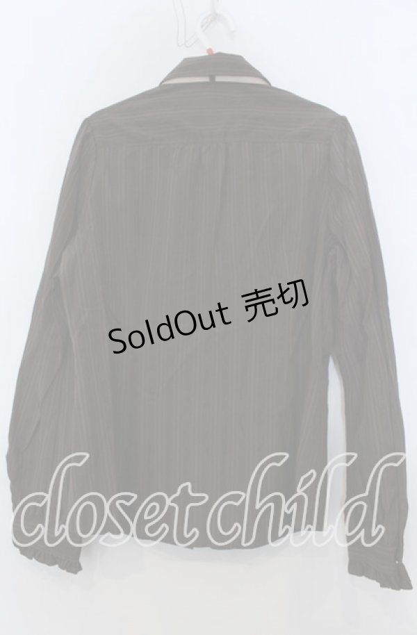 画像2: axes femme / 襟取り外しフリルブラウス Ｌ ブラウン O-25-12-07-048-AX-BL-IG-OS (2)