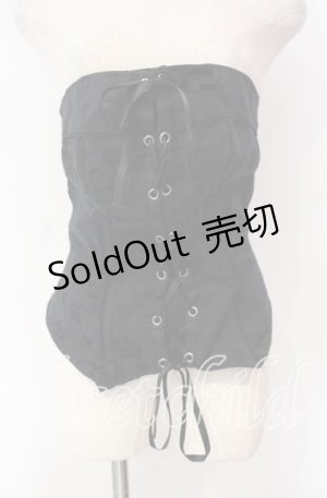 画像: MIHO MATSUDA / 王冠ジャガードオーバーバストコルセット  ブラック O-25-12-08-021-GO-TO-IG-OS