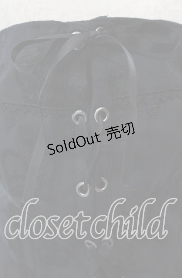 画像2: MIHO MATSUDA / 王冠ジャガードオーバーバストコルセット  ブラック O-25-12-08-021-GO-TO-IG-OS (2)