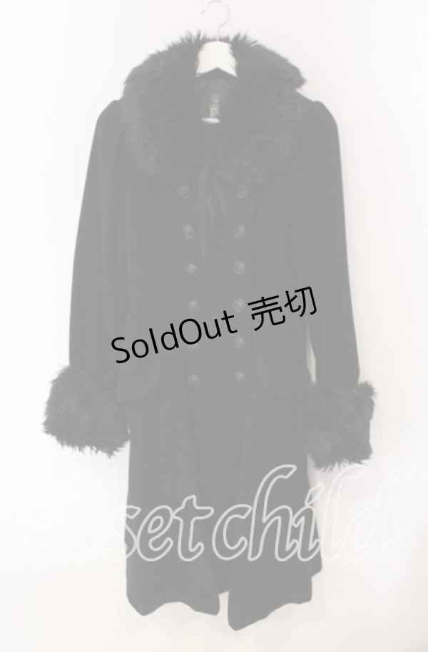 画像1: BPN / ファー付きロングコート Ｍ ブラック O-25-12-08-024-GO-CO-IG-OS (1)