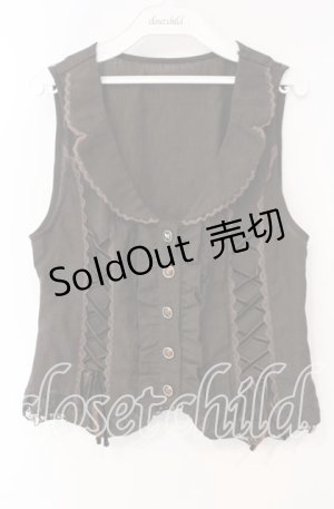 画像: axes femme / レースアップベスト Ｍ ブラウン O-25-12-08-026-AX-TO-IG-OS