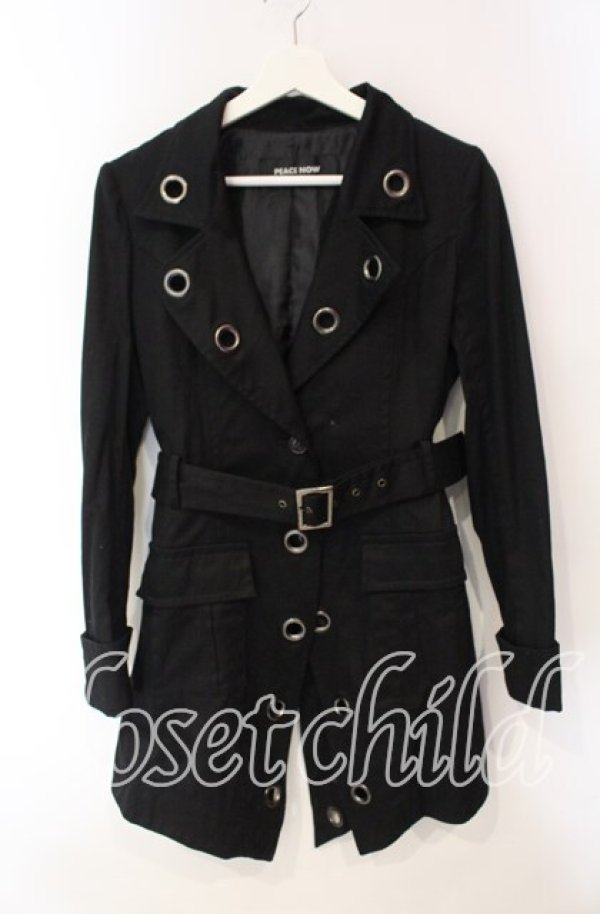 画像1: PEACE NOW / ハトメジャケット Ｍ ブラック O-25-12-08-028-PU-JA-IG-OS (1)