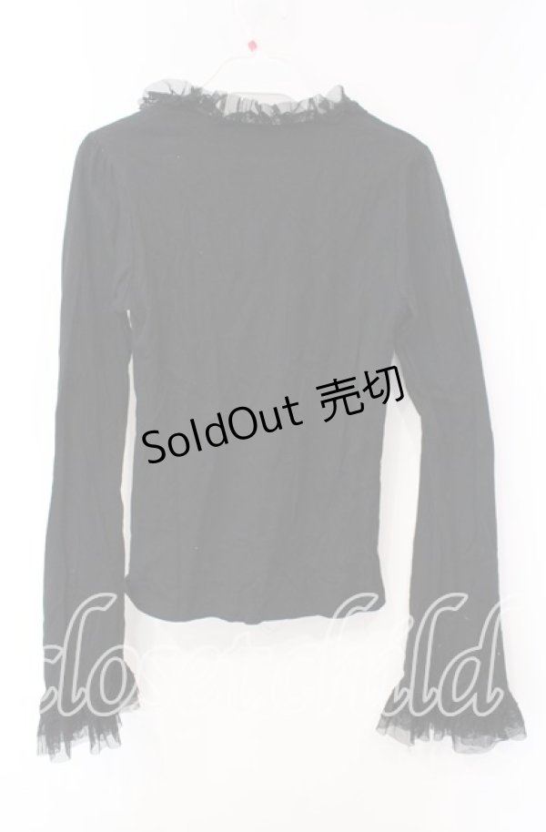 画像3: BPN / 巻き薔薇カットソー Ｍ ブラック O-25-12-08-029-GO-TO-IG-OS (3)