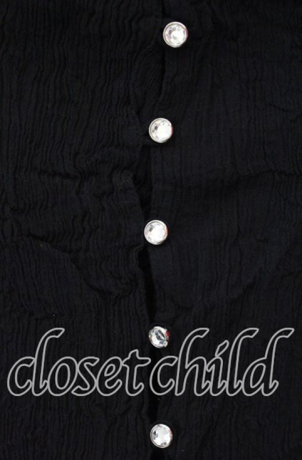 画像2: alice auaa / 楊柳ブラウス  ブラック O-25-12-08-030-AA-TO-IG-OS (2)