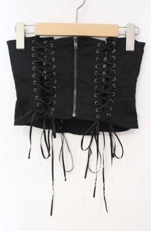 画像: BPN / サイド編み下げコルセット Ｍ ブラック O-25-12-08-034-GO-ZA-IG-OS