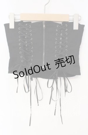 画像: BPN / サイド編み下げコルセット Ｍ ブラック O-25-12-08-034-GO-ZA-IG-OS