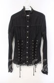 画像1: ALGONQUINS / ダブルレースアップブラウス  ブラック O-25-12-08-040-AL-BL-IG-OS (1)