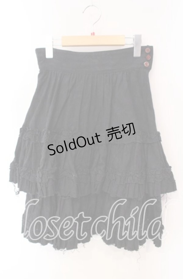 画像1: BPN / カットオフジャガードスカート Ｍ ブラック O-25-12-08-043-GO-SK-IG-OS (1)