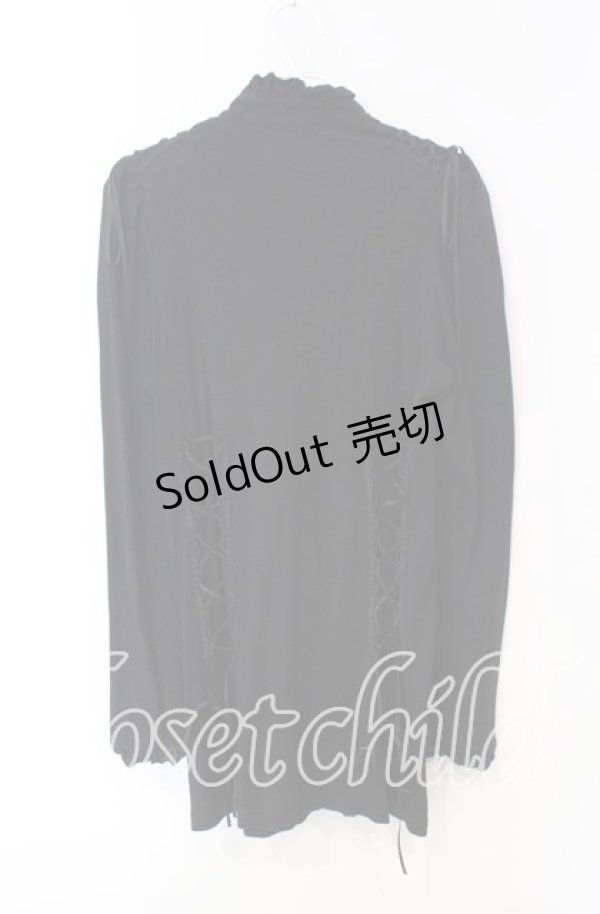 画像3: BPN / レースアップカットカーディガン Ｍ ブラック O-25-12-08-044-GO-TO-IG-OS (3)