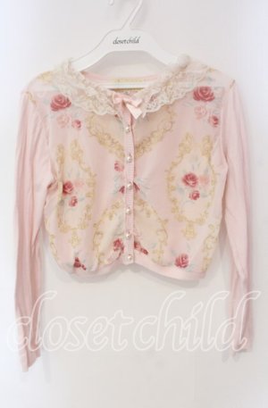 画像: JESUS DIAMANTE / ディアマンテカリブカーデ 38 オーナメントピンク O-25-12-08-045-JE-TO-IG-OS