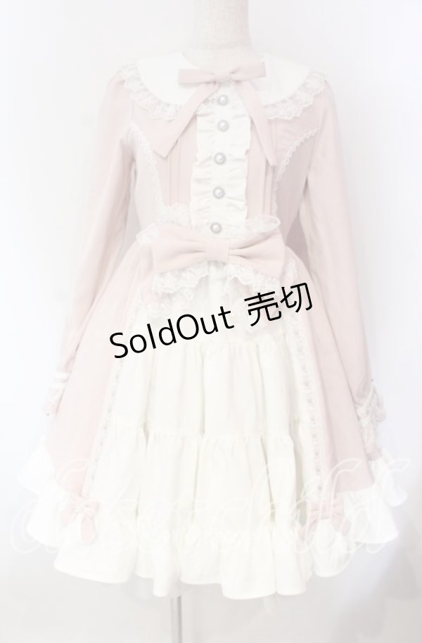 画像1: DearMyLoveEmily / プリンセスティアードはしごレースフリルワンピース M ピンク O-25-12-08-005-LO-OP-OW-OS (1)
