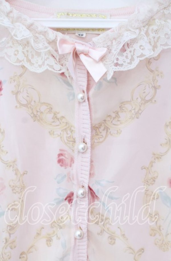 画像2: JESUS DIAMANTE / ディアマンテカリブカーデ 38 オーナメントピンク O-25-12-08-045-JE-TO-IG-OS (2)