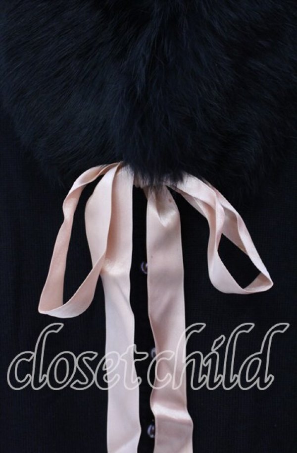 画像2: JESUS DIAMANTE / ラビットファーカーディガン  クロ O-25-12-08-048-JE-TO-IG-OS (2)