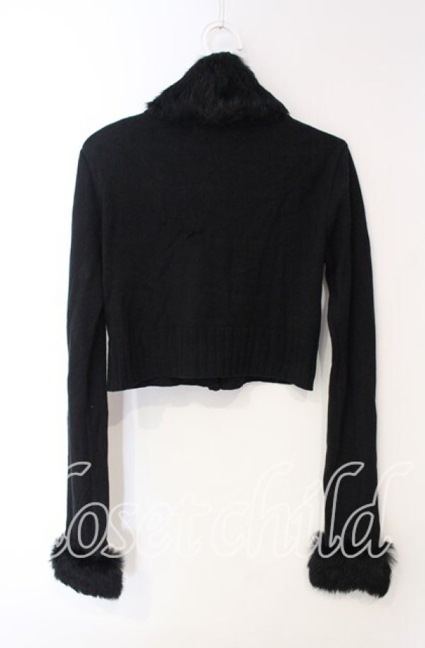 画像3: JESUS DIAMANTE / ラビットファーカーディガン  クロ O-25-12-08-048-JE-TO-IG-OS (3)