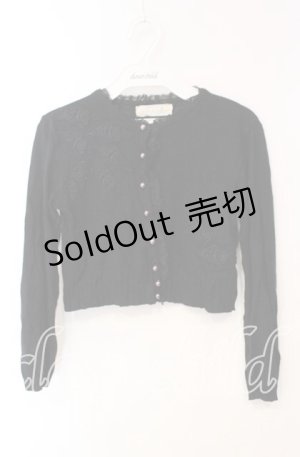 画像: JESUS DIAMANTE / ローズレースカーディガン  クロ O-25-12-08-050-JE-TO-IG-OS