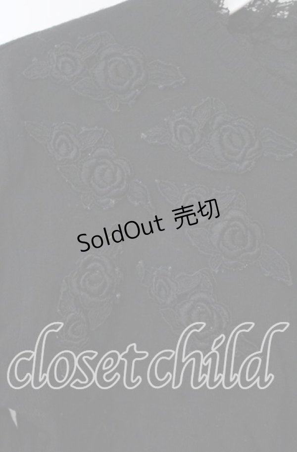 画像2: JESUS DIAMANTE / ローズレースカーディガン  クロ O-25-12-08-050-JE-TO-IG-OS (2)