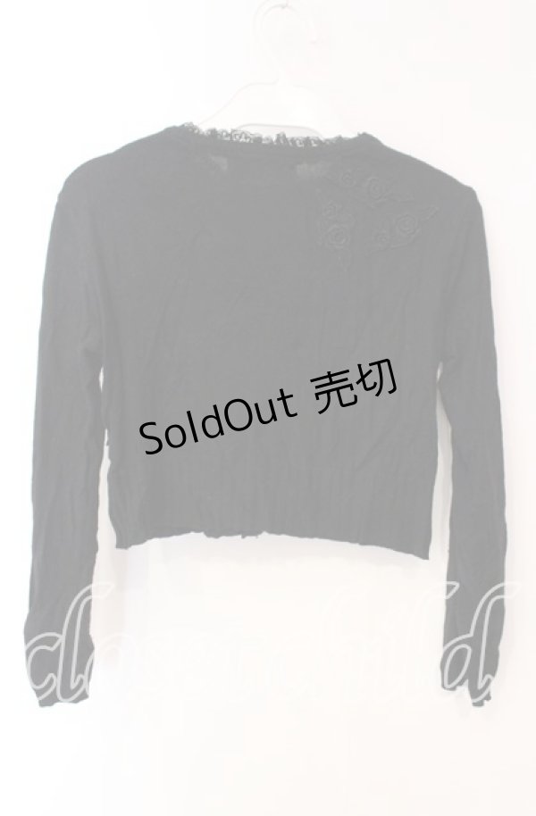 画像3: JESUS DIAMANTE / ローズレースカーディガン  クロ O-25-12-08-050-JE-TO-IG-OS (3)