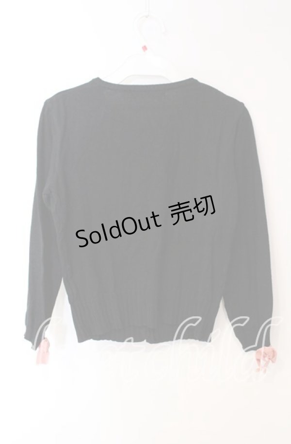 画像3: JESUS DIAMANTE / ローズプリントフリルカーディガン  クロ O-25-12-08-051-JE-TO-IG-OS (3)