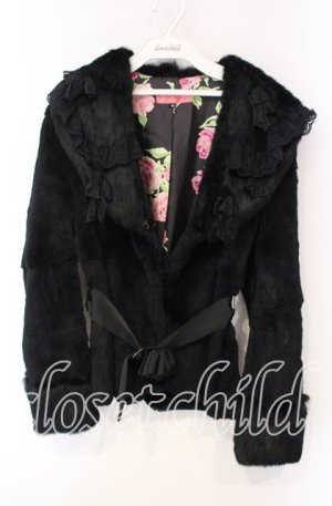 画像: JESUS DIAMANTE / ラッセルレースラビットファージャケット 40 クロ O-25-12-08-057-JE-JA-IG-OS