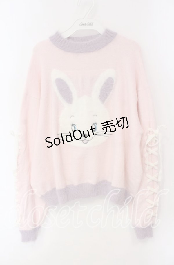 画像1: Candy Stripper / SUGAR BUNNY KNIT  トップ  ピンク O-25-12-08-061-PU-TO-IG-OS (1)