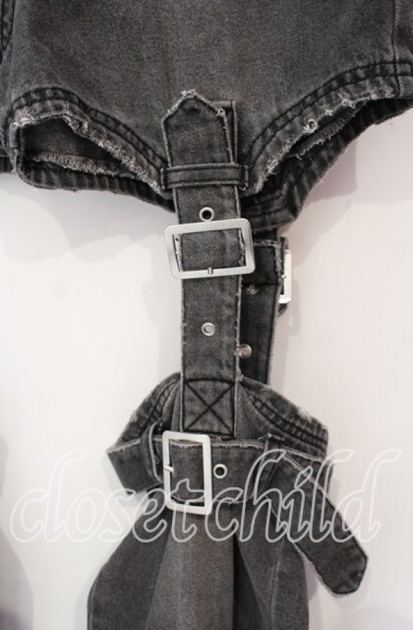 画像2: Candy Stripper / CHEEKY BELTED DENIM PANTS パンツ  ブラック O-25-12-08-067-PU-PA-IG-ZT515 (2)