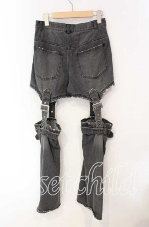 画像3: Candy Stripper / CHEEKY BELTED DENIM PANTS パンツ  ブラック O-25-12-08-067-PU-PA-IG-ZT515 (3)