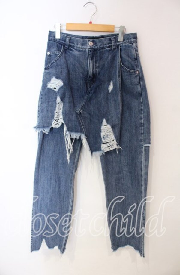 画像1: Candy Stripper / HOPPING LAYERED パンツ  インディゴ O-25-12-08-070-PU-PA-IG-OS (1)