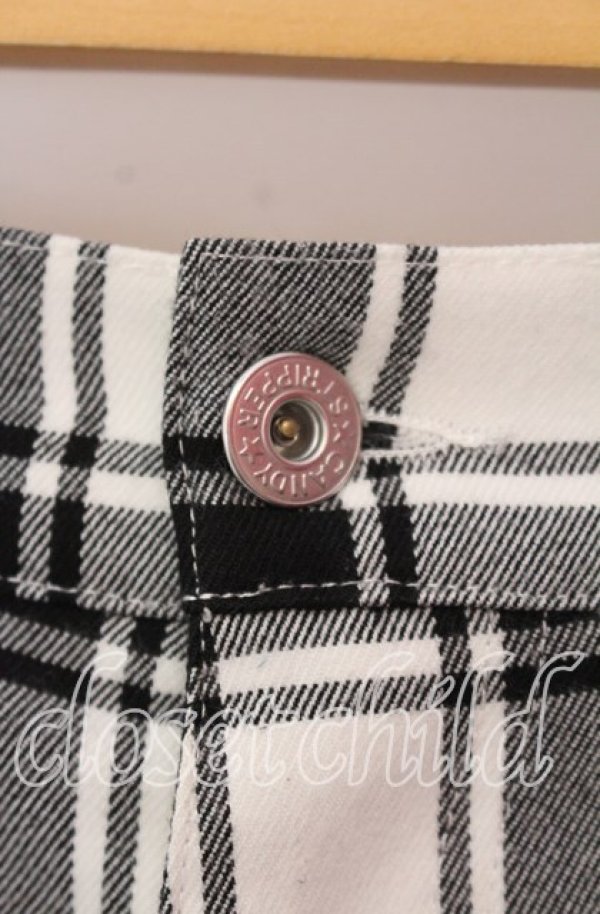 画像2: Candy Stripper / WRAP CHECK パンツ  ホワイト×ブラック O-25-12-08-071-PU-PA-IG-OS (2)