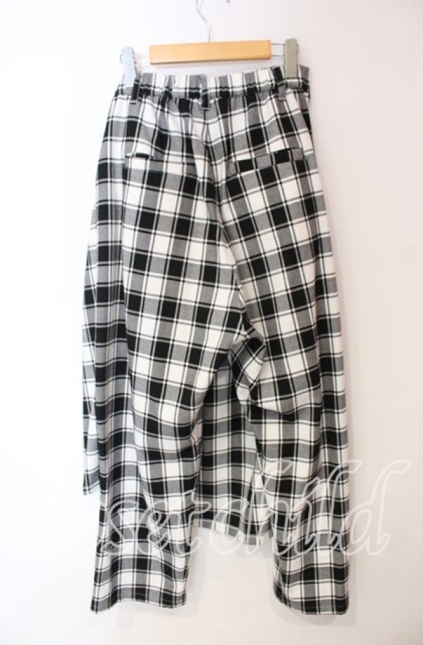 画像3: Candy Stripper / WRAP CHECK パンツ  ホワイト×ブラック O-25-12-08-071-PU-PA-IG-OS (3)