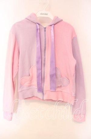 画像: MILK / ハートポケットパーカー  ピンク×ラベンダー O-25-12-08-077-ML-TO-IG-OS