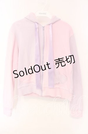 画像: MILK / ハートポケットパーカー  ピンク×ラベンダー O-25-12-08-077-ML-TO-IG-OS