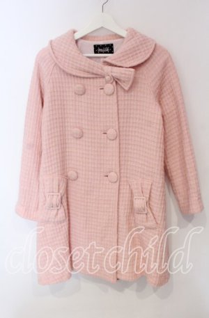 画像: MILK / ライメツイードコート  ピンク O-25-12-08-078-ML-CO-IG-OS