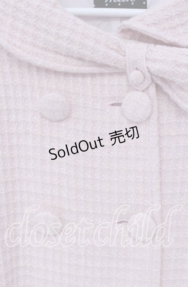 画像2: MILK / ライメツイードコート  ピンク O-25-12-08-078-ML-CO-IG-OS (2)