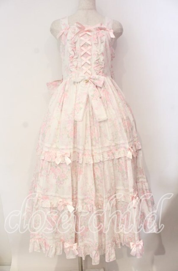 画像1: metamorphose / シャーロットロングティアードジャンパースカート 1 アイボリー O-25-12-08-012-ME-OP-OW-OS (1)