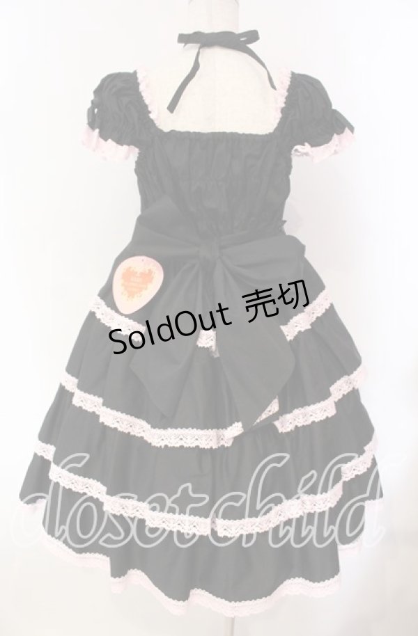 画像6: BABY,THE STARS SHINE BRIGHT / リボンミルキーシュガージャンパースカート  クロ×ピンク O-25-12-08-014-BA-OP-OW-OS (6)