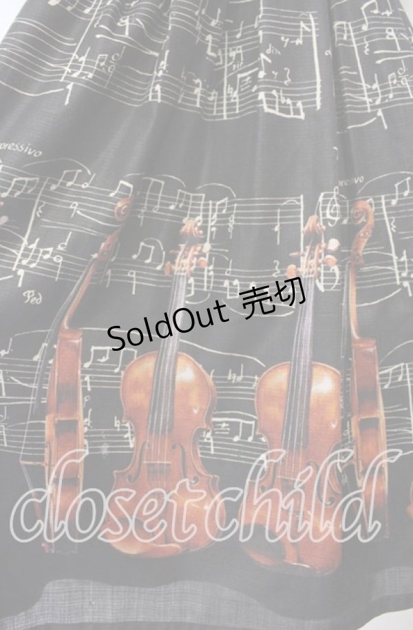 画像3: Leur Getter / Vintage Musical Noteキャミワンピース  クロ O-25-12-08-015-LU-OP-IG-OS (3)