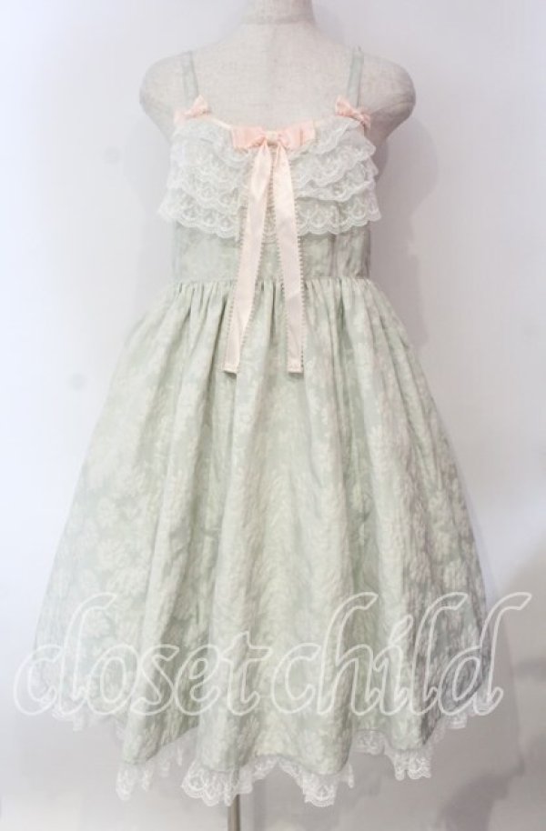 画像1: Angelic Pretty / Silky Fleurジャンパースカート  ミント O-25-12-08-016-AP-OP-IG-OS (1)